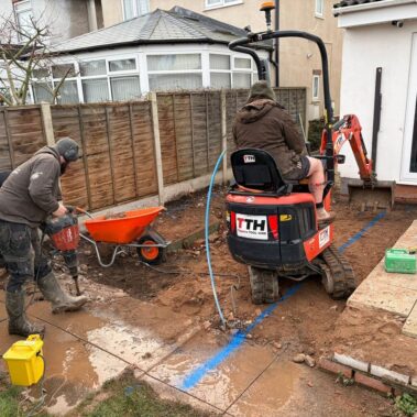 Rear house extension construction Worcestershire