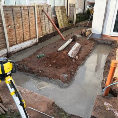 Rear house extension construction Worcestershire