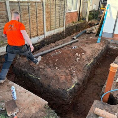 Rear house extension construction Worcestershire
