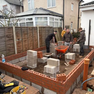 Brickwork for House extension brickwork in Worcestershire