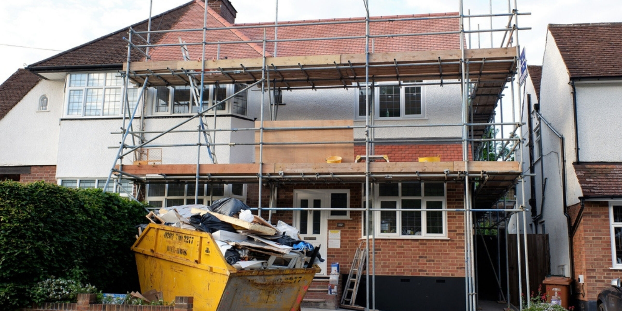 House extension project showing additional living space added to a family home