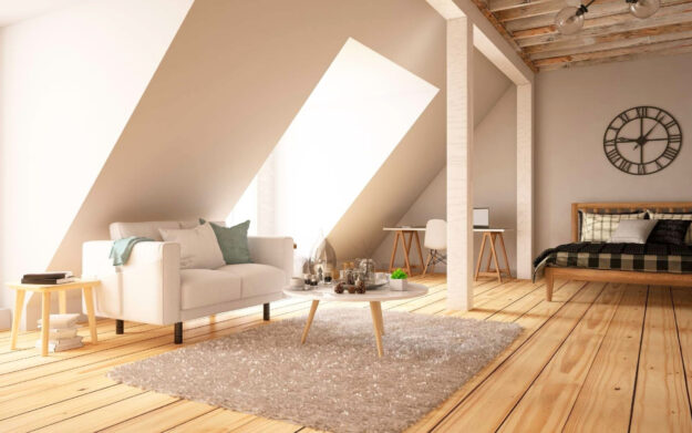 Family enjoying newly converted loft bedroom in Worcestershire